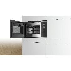 Встраиваемая микроволновая печь Bosch BEL554MS0 нержавеющая сталь/черный, 25 л, 900 Вт, переключатели - поворотный механизм/сенсор