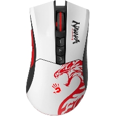 Мышь беспроводная A4Tech Bloody R90 Plus Naraka белый, 5000 dpi, радиоканал, USB, кнопки - 8