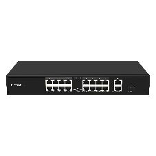 Коммутатор GIGALINK GL-SW-F005-16P, 16×100 Мбит/с PoE + 2×1 Гбит/с + 1×1 Гбит/с SFP, неуправляемый