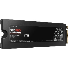 Накопитель SSD Samsung 990 PRO, 1000Gb, PCIe 4.0 x4, M.2 2280, NVMe, R/W 7450/6900, с радиатором