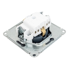 Механизм розетки 1-м СП AtlasDesign 16А IP20 с заземл. защ. шторки с крышкой грифель