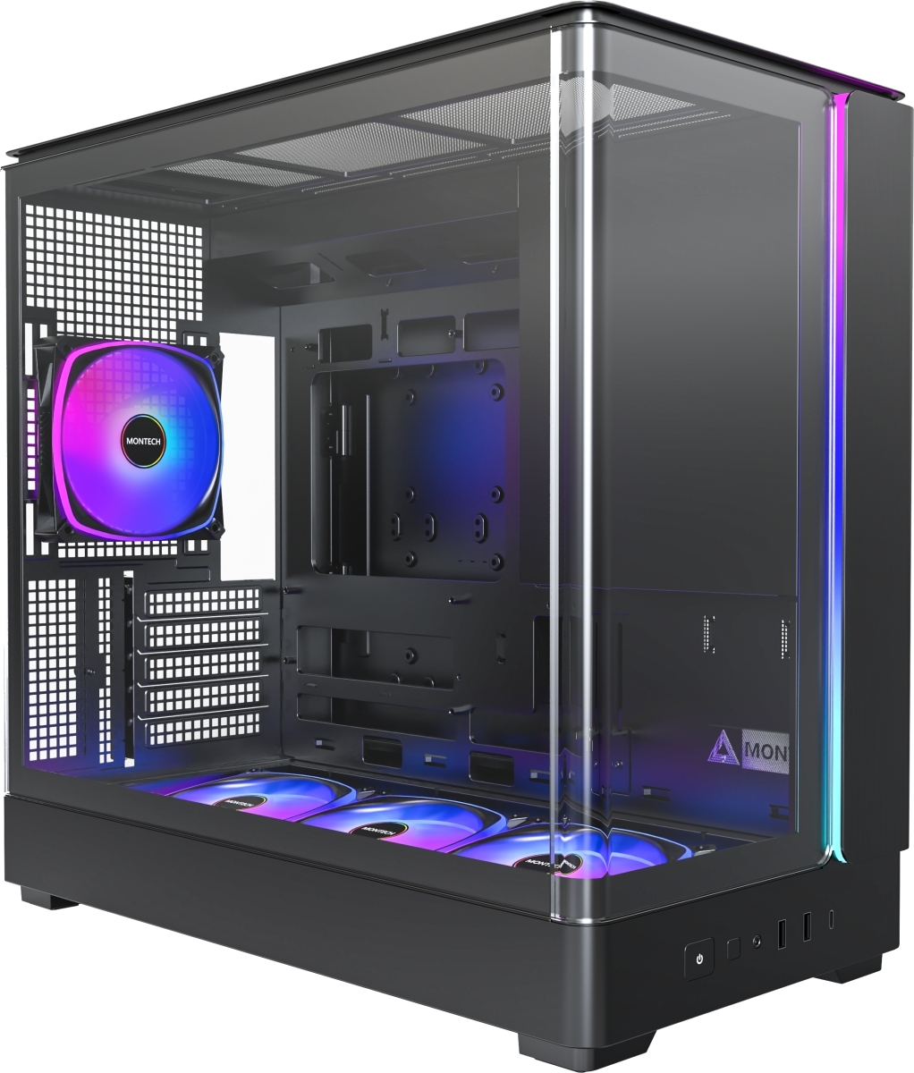 Корпус Montech King Pro 15, Mini-Tower, чёрный, 4 x 120 мм