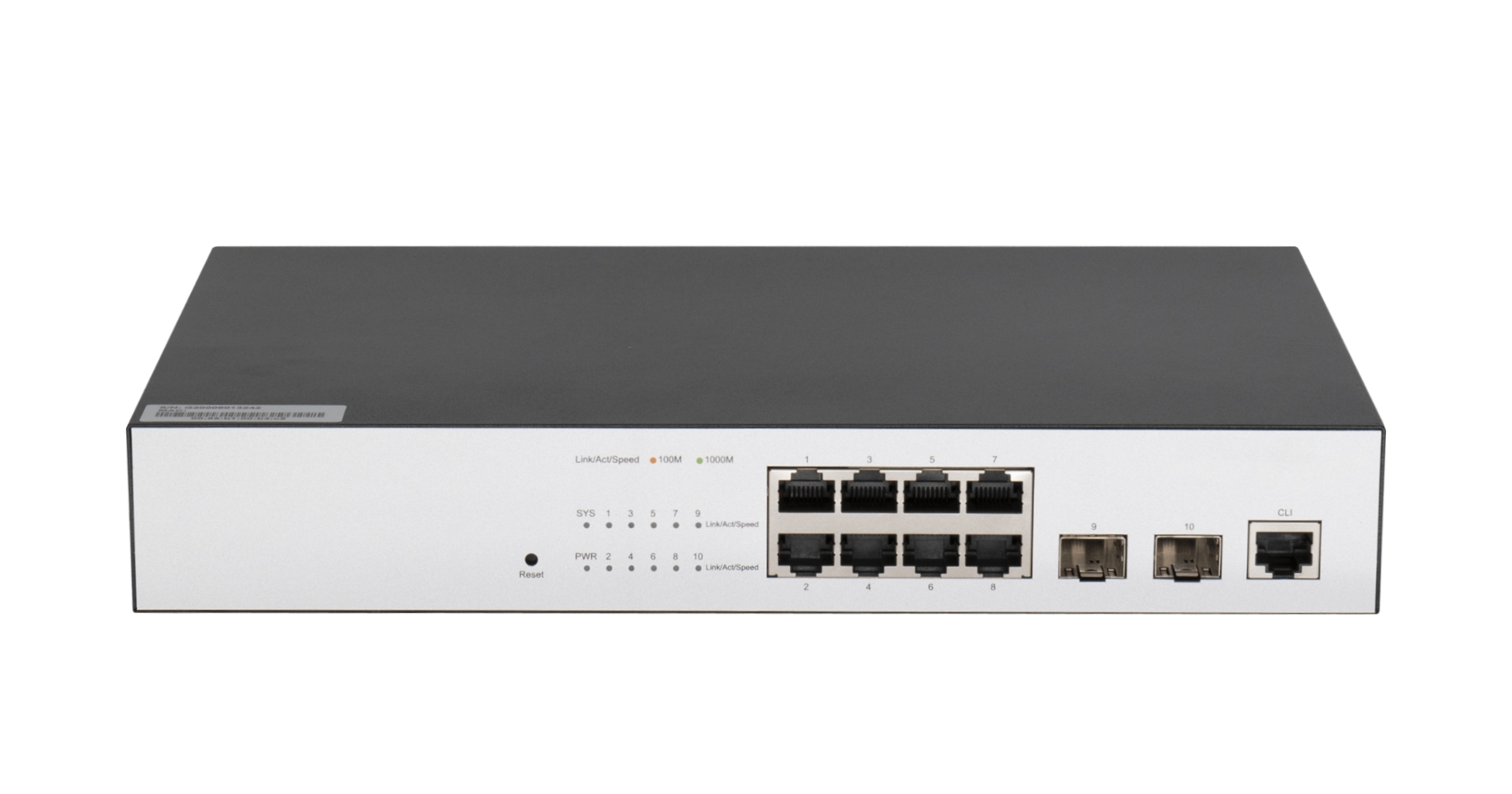 Коммутатор GIGALINK GL-SW-G201-10, 8×1 Гбит/с + 2×1 Гбит/с SFP, управляемый