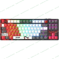 Клавиатура беспроводная A4Tech Bloody WS87 Naraka USB, Bluetooth/Радиоканал черный/красный