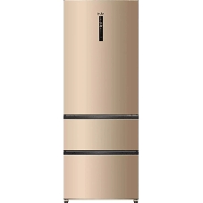 Холодильник Haier A4F742CGGU1 золотистый трехкамерный 277/129л морозилка снизу, No Frost