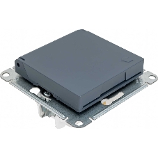 Механизм розетки 1-м СП AtlasDesign 16А IP20 с заземл. защ. шторки с крышкой грифель