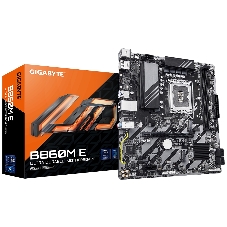 Материнская плата Gigabyte B860M-E, LGA 1851, Intel B860, 2xDDR5, 4xSATA, 2xM.2, 1xPCIe 4.0 x16, 1xPCIe x1, 1xHDMI, 1xDP, 1x1Gb LAN, 4xUSB-A 5Gbps, 2xUSB-A 2.0, 1xPS/2, 3x3.5 мм, 7.1, mATX