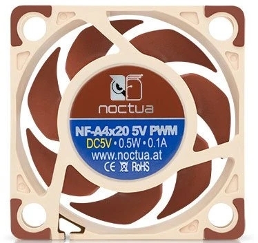 Вентилятор корпусной Noctua NF-A4x20 5V PWM, 20 мм, 1100-5000 об/мин, 14.9 дБ, 4-pin PWM, без подсветки