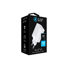 Сетевое зарядное устройство Qumo Energy PD 35W (Charger 0074), два порта: Type-C PD + Type-C PD, белый