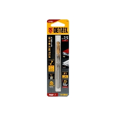 Сверло спиральное по металлу Denzel 7,5 x 109мм, Р6М5, Golden Tip