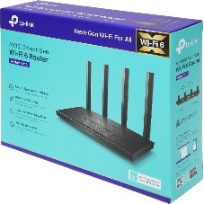 Роутер TP-Link AX1500 Dual-Band Wi-Fi 6 RouterSPEED: 300 Mbps at 2.4 GHz + 1201Mbps at 5 GHzSPEC: 4× Antennas, 1GHz Dual Core CPU, 1× Gigabit WAN Port + 3× Gigabit LAN Ports, 1024-QAM, OFDMAFEATURE: Tether App, WPA3, Access Point Mode, IPv6 Supported, IPTV, Bea