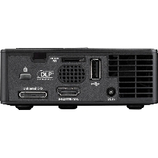 Проектор Optoma ML750e (DLP, LED, WXGA 1280x800, 700Lm, 15000:1, HDMI, USB, MHL, MicroSD, 1x1W speaker, 3D Ready, led 20000hrs, черный, 0.38kg)