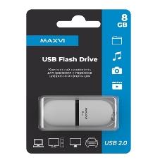 Флешка USB Maxvi SF white (FD8GbUSB20C10SF), 8Gb, USB 2.0, R/W 15/5, белый