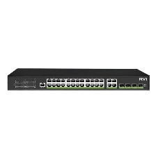 Коммутатор RVi RVi-1NSM24G-4C, 24×1 Гбит/с PoE + 4×1 Гбит/с SFP (Combo), управляемый