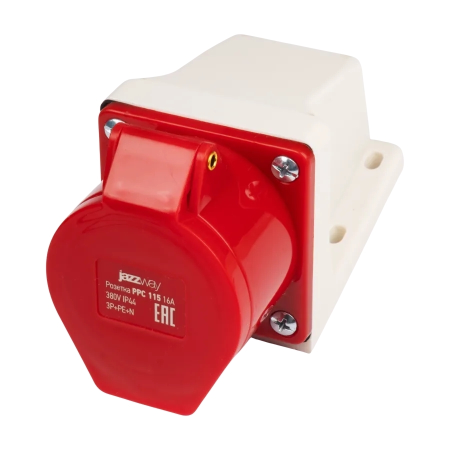 Розетка стационарная для наружной установки PPC 115 3Р+РЕ+N 16А 380В IP44 Jazzway