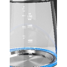 Электрочайник Candy CK-302 серебристый, 1.8 л, 2200 Вт, скрытый нагревательный элемент
