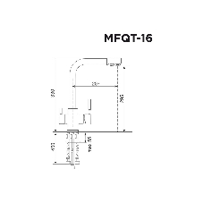 Кухонный смеситель Maunfeld MFQT-16BG бежевый