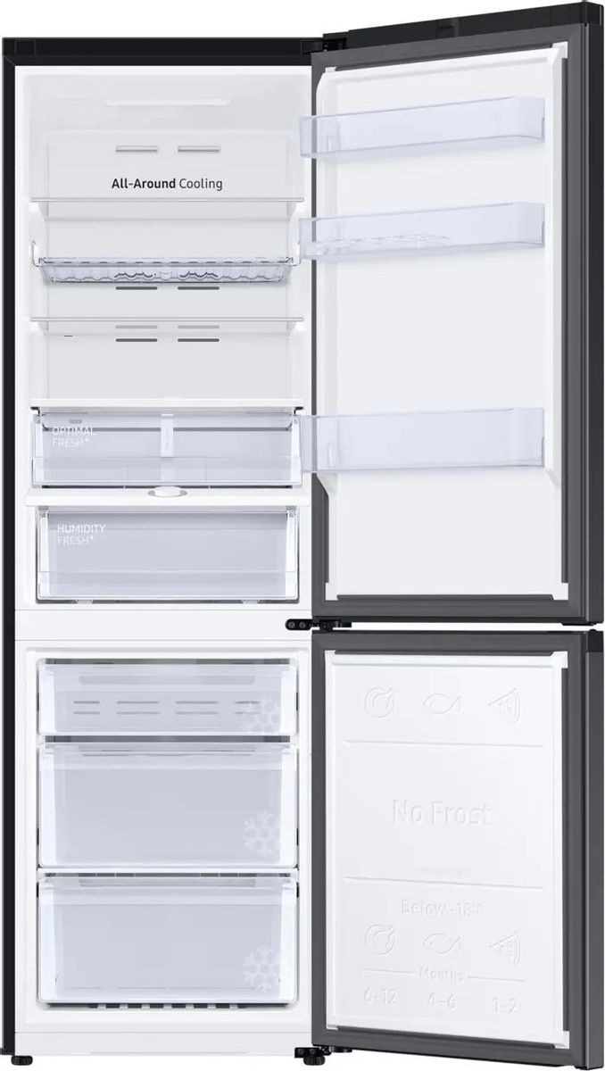 Холодильник Samsung RB34C675EBN/EF черный двухкамерный 230/114л морозилка снизу, No Frost