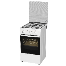 Плита газовая Darina 1B GM 341 107 W белый/черный, конфорок 4 шт, духовка 50 л, 50 см x 85 см x 56 см