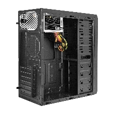 Компьютерный корпус Miditower ExeGate UN-605B Black, ATX, (UN400, 120мм), 2*USB, Audio, замок блокировки кнопки питания