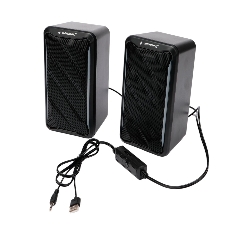 Акустическая система 2.0 Gembird SPK-305, 10Вт, пластик, рег.громкости, RGB подсветка, черный