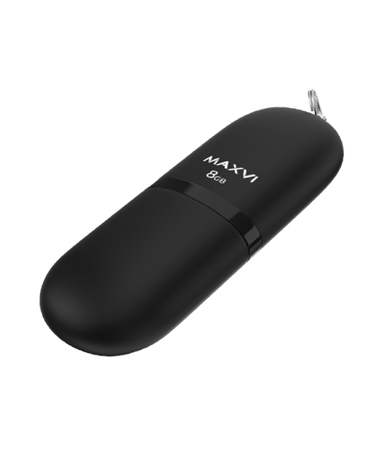 Флешка USB Maxvi SF black (FD8GbUSB20C10SF), 8Gb, USB 2.0, R/W 15/5, черный