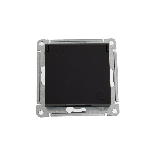 Механизм розетки 1-м СП AtlasDesign 16А IP20 с заземл. защ. шторки с крышкой карбон