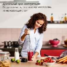 Блендер погружной Hyundai HYB-H3824 800 Вт, серебристый/черный