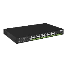 Коммутатор RVi RVi-1NSM24G-4C, 24×1 Гбит/с PoE + 4×1 Гбит/с SFP (Combo), управляемый