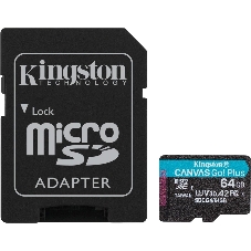 Флеш карта microSDXC 64Gb Kingston SDCG4/64Gb Canvas Go! Plus + adapter