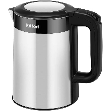 Чайник электрический Kitfort КТ-6691 1.5л. 1500Вт черный/нержавеющая сталь корпус: нерж.сталь/пластик