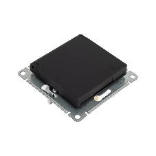 Механизм розетки 1-м СП AtlasDesign 16А IP20 с заземл. защ. шторки с крышкой карбон