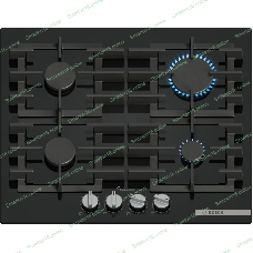 Газовая варочная панель Bosch PPP6A6I40 60 см, закаленное стекло, независимая, черная