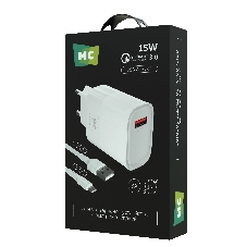 Сетевое зарядное устройство MORE CHOICE (4620202553409) NC09a 1USB 3.0A QC3.0 15W, белый