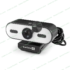 Веб-камера ExeGate eStudio EW-722 2560x1440, 30 кадр/с, USB Type-A, микрофон (2 шт, шумоподавление), автоматическая фокусировка, автоосвещение, шторка приватности, универсальное крепление
