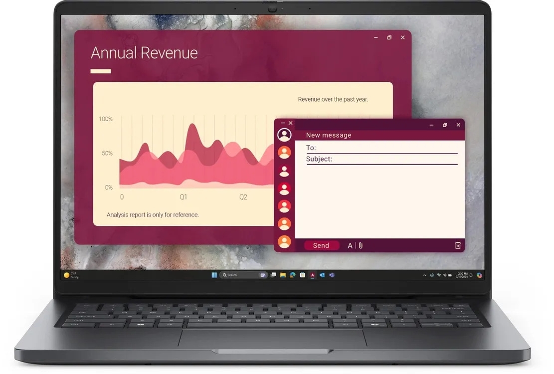Ноутбук Dell Pro 14 Core Ultra 7 265U 32Gb SSD1Tb Intel Graphics 14