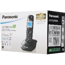 Телефон беспроводной (DECT) Panasonic KX-TG2511RUT (титан) АОН, Caller ID,спикерфон на трубке,переход в Эко режим одним нажатием