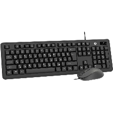Комплект клавиатура+мышь Oklick S605 проводной, USB, 2400 DPI, чёрный