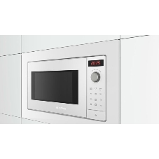 Встраиваемая микроволновая печь Bosch BEL653MW3 белый, 25 л, 800 Вт, переключатели - поворотный механизм/сенсор