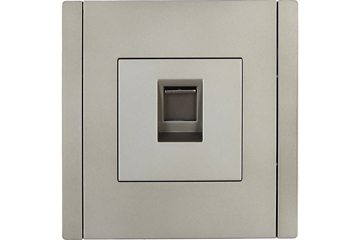 Розетка компьютерная RJ45 кат.5E IEK FORTE&PIANO FP532 сталь