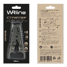 Инструмент обжимной Hyperline WRline WR-501B Стрипер для зачистки и обрезки витой пары (UTP/STP) и телефонного кабеля 3,2-9 мм, с возможностью регулировки