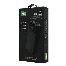 Портативный аккумулятор MORE CHOICE (4620202552778) PB29-20 20000mAh 1USB+2Type-C 3.0A 22.5W+PD20W+QC3.0, черный
