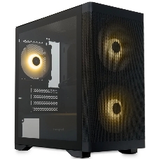 Компьютерный корпус без блока питания HSPD M320, Mesh Mini-tower, черный, slide TG, 0.45 SPCC, 2x140мм ARGb+1x120мм ARGb mATX, mITX 160/340/184мм 2x2.5