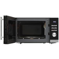Микроволновая печь Hyundai HYM-D3005 черный/стальной, 20 л, 700 Вт, переключатели - кнопки, электронный поворотный механизм