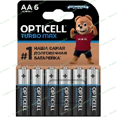 Батарея Opticell Turbo MAX LR6 AA (6шт) блистер