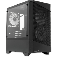 Компьютерный корпус HSPD M330, Mesh Mini-tower, черный, TG, 0.6 SPCC, 3x120mm ARGB mATX, mITX 175/330/160mm 2x2.5
