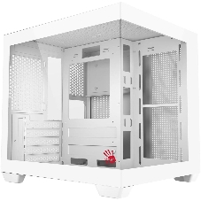 Компьютерный корпус Bloody CC-121 белый без БП mATX 7x120мм 1xUSB2.0 1xUSB3.0 audio