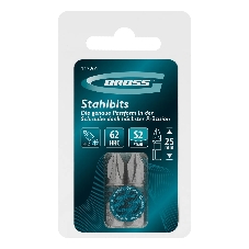 Бита Gross PH2х25мм, сталь S2, шестигр., 2 шт.