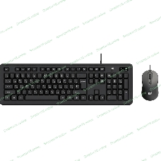 Комплект клавиатура+мышь Oklick S605 проводной, USB, 2400 DPI, чёрный