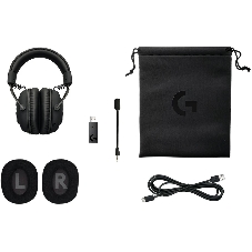 Гарнитура проводная с микрофоном Logitech Pro X LIGHTSPEED черный мониторные BT оголовье (981-000907)